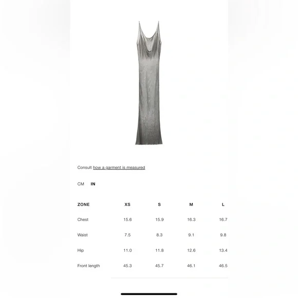 ZARA METALLIC THREAD MESH DRESS LIMITED EDITION - Picture 12 of 12